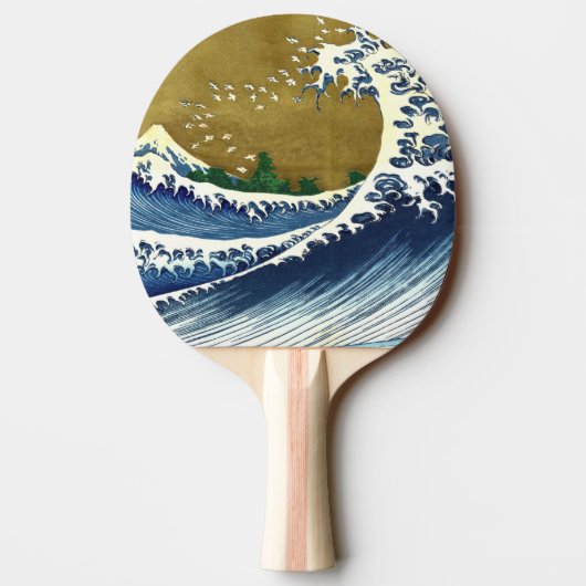 Katsushika Hokusai - Kolored Big Wave Tischtennis Schläger (Rückseite)