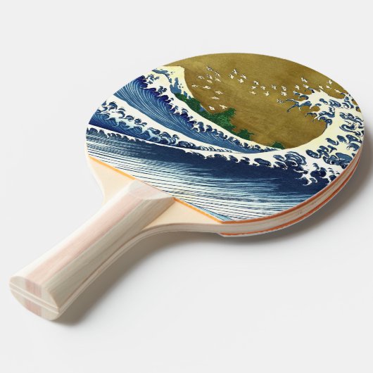 Katsushika Hokusai - Kolored Big Wave Tischtennis Schläger (Vorderseite)