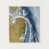 Katsushika Hokusai - Kolored Big Wave Wandteppich (Vorderseite)