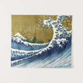 Katsushika Hokusai - Kolored Big Wave Wandteppich (Vorderseite (Horizontal))