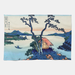 Katsushika Hokusai - Lake Suwa in der Provinz Shin Geschirrtuch