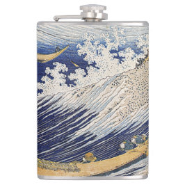 Katsushika Hokusai. Meereswellen Flachmann