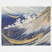 Katsushika Hokusai. Meereswellen Fleecedecke (Vorderseite (Horizontal))