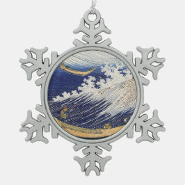 Katsushika Hokusai. Meereswellen Schneeflocken Zinn-Ornament