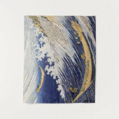 Katsushika Hokusai. Meereswellen Wandteppich (Vorderseite)