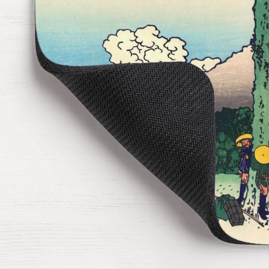 Katsushika Hokusai - Mishima-Pass in der Provinz K Mousepad (Ecke)