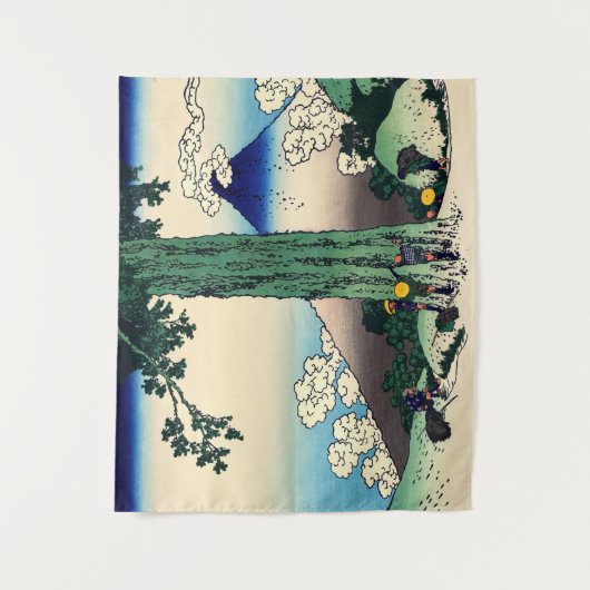 Katsushika Hokusai - Mishima-Pass in der Provinz K Wandteppich (Vorderseite)