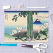 Katsushika Hokusai - Mishima-Pass in Kai Provence Seidenpapier (Handwerk)