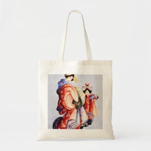 Katsushika Hokusai—Oiran und Kamuro Tragetasche