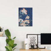 Katsushika Hokusai Peonies and Canary Poster (Heimbüro)