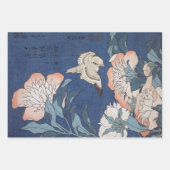 Katsushika Hokusai Peonies and Canary Wrapping Pap Geschenkpapier Set (Vorderseite 2)
