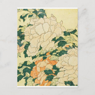 Katsushika Hokusai-Peonies und Butterfly Postkarte