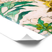 Katsushika Hokusai - Peony and Canary Fotodruck (Ecke)