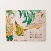 Katsushika Hokusai - Peony and Canary Puzzle (Horizontal)