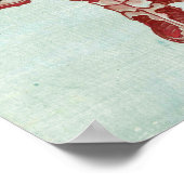 Katsushika Hokusai Red Shōki, der Dämon Queller Poster (Ecke)