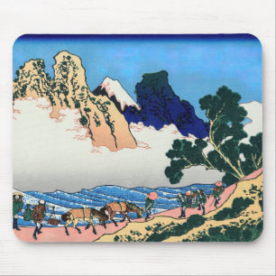 Katsushika Hokusai - Rückseite des Fuji, Minobu-Fl Mousepad