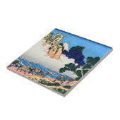 Katsushika Hokusai - Rückseite von Fuji, Fluss Min Fliese (Seite)