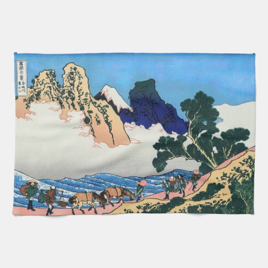 Katsushika Hokusai - Rückseite von Fuji, Fluss Min Geschirrtuch (Horizontal)