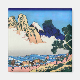 Katsushika Hokusai - Rückseite von Fuji, Fluss Min Magnet