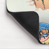 Katsushika Hokusai - Rückseite von Fuji, Fluss Min Mousepad (Ecke)