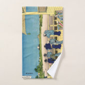 Katsushika Hokusai - Saal Sazai, Temple 500 Rakan Badhandtuch Set (Handtuch)