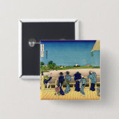 Katsushika Hokusai - Saal Sazai, Temple 500 Rakan Button (Vorne & Hinten)