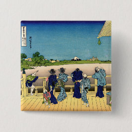 Katsushika Hokusai - Saal Sazai, Temple 500 Rakan Button