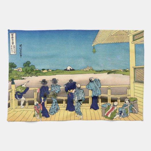 Katsushika Hokusai - Saal Sazai, Temple 500 Rakan Geschirrtuch (Horizontal)