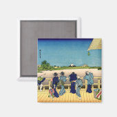 Katsushika Hokusai - Saal Sazai, Temple 500 Rakan Magnet (Vorderseite/Rückseite)