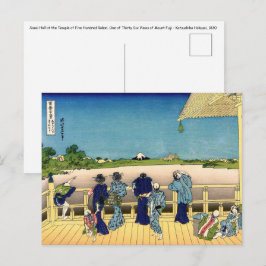 Katsushika Hokusai - Saal Sazai, Temple 500 Rakan Postkarte