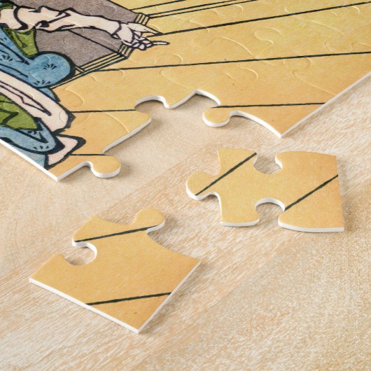 Katsushika Hokusai - Saal Sazai, Temple 500 Rakan Puzzle (Seite)