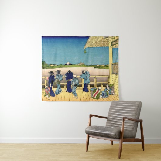 Katsushika Hokusai - Saal Sazai, Temple 500 Rakan Wandteppich (Beispiel (Horizontal))