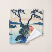 Katsushika Hokusai - Suwa-See in der Provinz Shina Badhandtuch Set (Waschlappen)