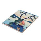 Katsushika Hokusai - Suwa-See in der Provinz Shina Fliese (Seite)
