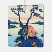 Katsushika Hokusai - Suwa-See in der Provinz Shina Keramikornament (Links)