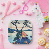 Katsushika Hokusai - Suwa-See in der Provinz Shina Pappteller (Party)