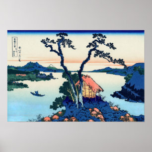 Katsushika Hokusai - Suwa-See in der Provinz Shina Poster
