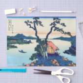 Katsushika Hokusai - Suwa-See in der Provinz Shina Seidenpapier (Handwerk)