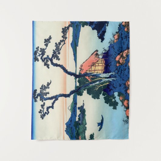 Katsushika Hokusai - Suwa-See in der Provinz Shina Wandteppich (Vorderseite)