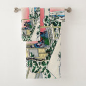 Katsushika Hokusai - Teehaus bei Koishikawa Badhandtuch Set (Insitu)