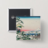 Katsushika Hokusai - Teehaus bei Koishikawa Button (Vorne & Hinten)