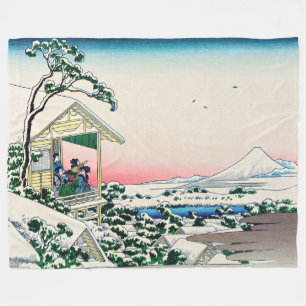 Katsushika Hokusai - Teehaus bei Koishikawa Fleecedecke