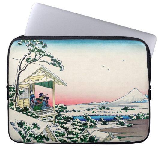 Katsushika Hokusai - Teehaus bei Koishikawa Laptopschutzhülle (Vorderseite)