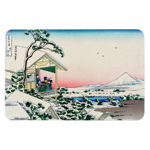 Katsushika Hokusai - Teehaus bei Koishikawa Magnet