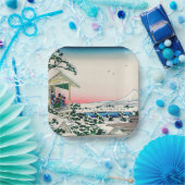 Katsushika Hokusai - Teehaus bei Koishikawa Pappteller (Party)