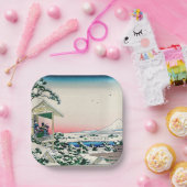 Katsushika Hokusai - Teehaus bei Koishikawa Pappteller (Party)