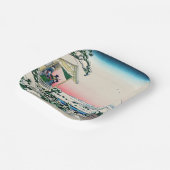 Katsushika Hokusai - Teehaus bei Koishikawa Pappteller (Gewinkelt)