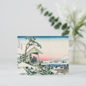 Katsushika Hokusai - Teehaus bei Koishikawa Postkarte (Stehend Vorderseite)