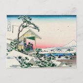 Katsushika Hokusai - Teehaus bei Koishikawa Postkarte (Vorderseite)