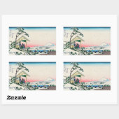 Katsushika Hokusai - Teehaus bei Koishikawa Rechteckiger Aufkleber (Blatt)